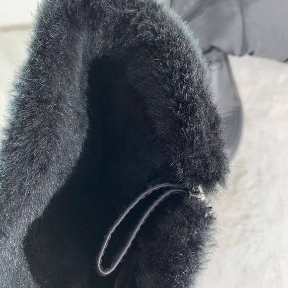 Bass Leather Faux Fur-Lined Winter Boots Women’s Size 9 Black - Picture 8 of 9